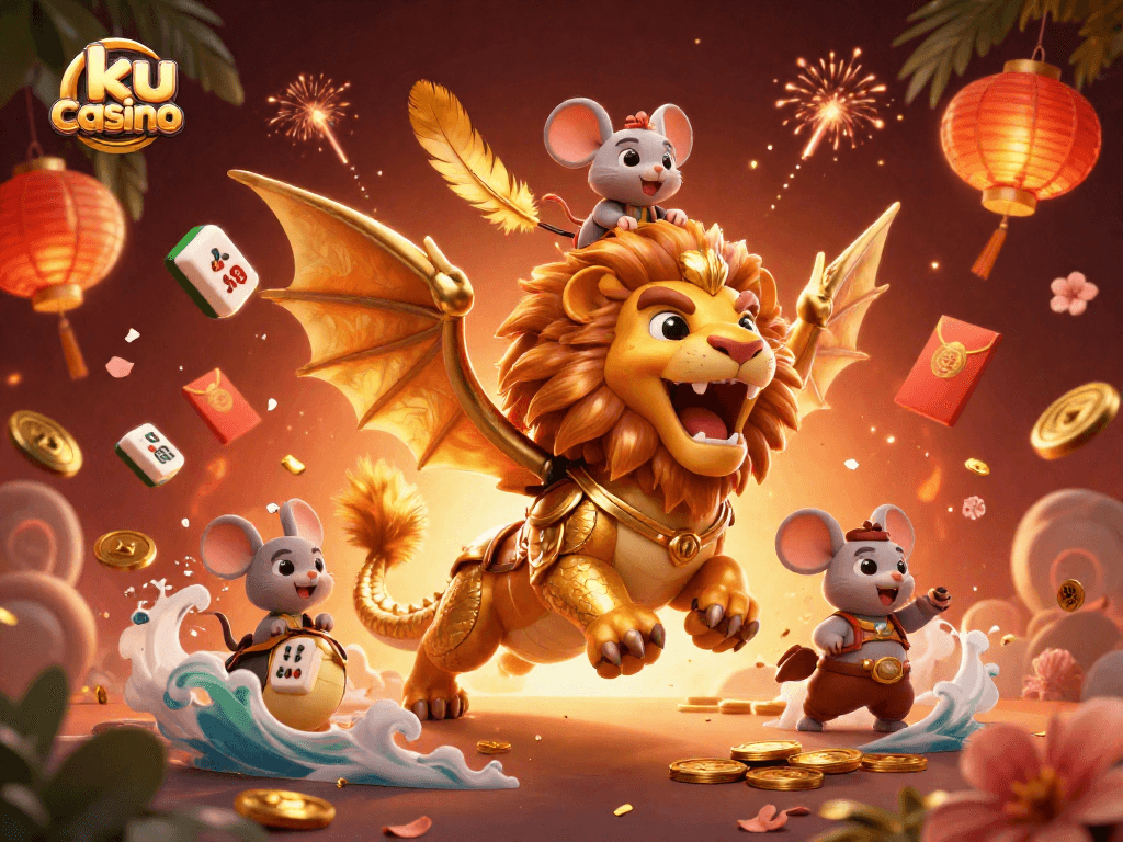 Engage in thrilling gameplay at ku casino with vibrant 3D illustrations of captivating characters and dynamic game elements.