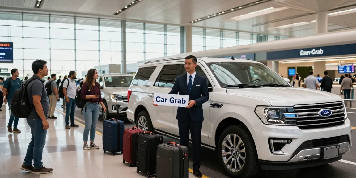 Airport Transfers Service Dubai with a professional chauffeur welcoming travelers at Dubai International Airport.