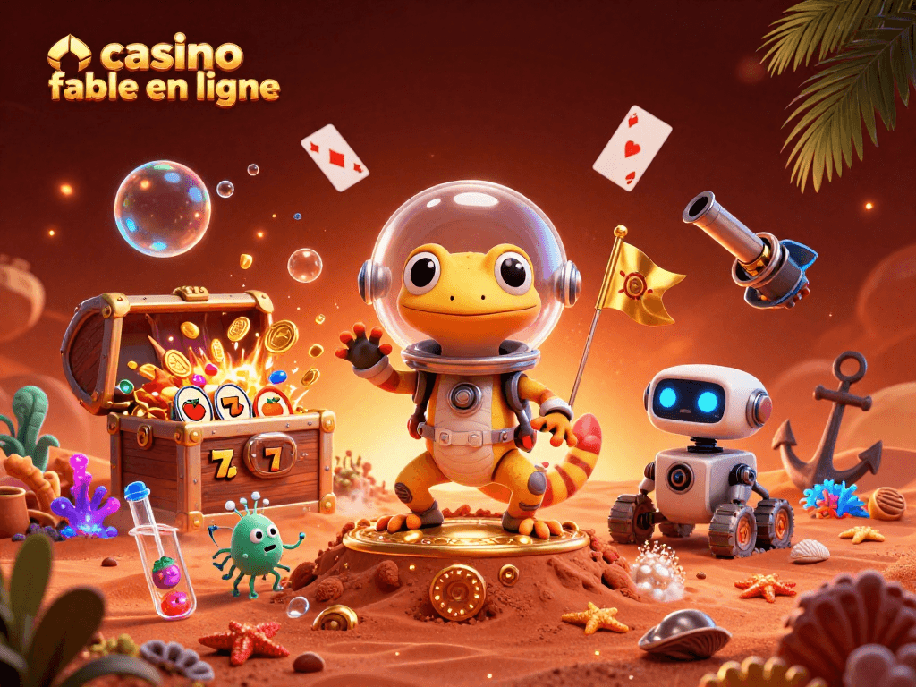 Faites l'expérience du plaisir des jeux avec ce casino fiable en ligne dans un décor intergalactique.