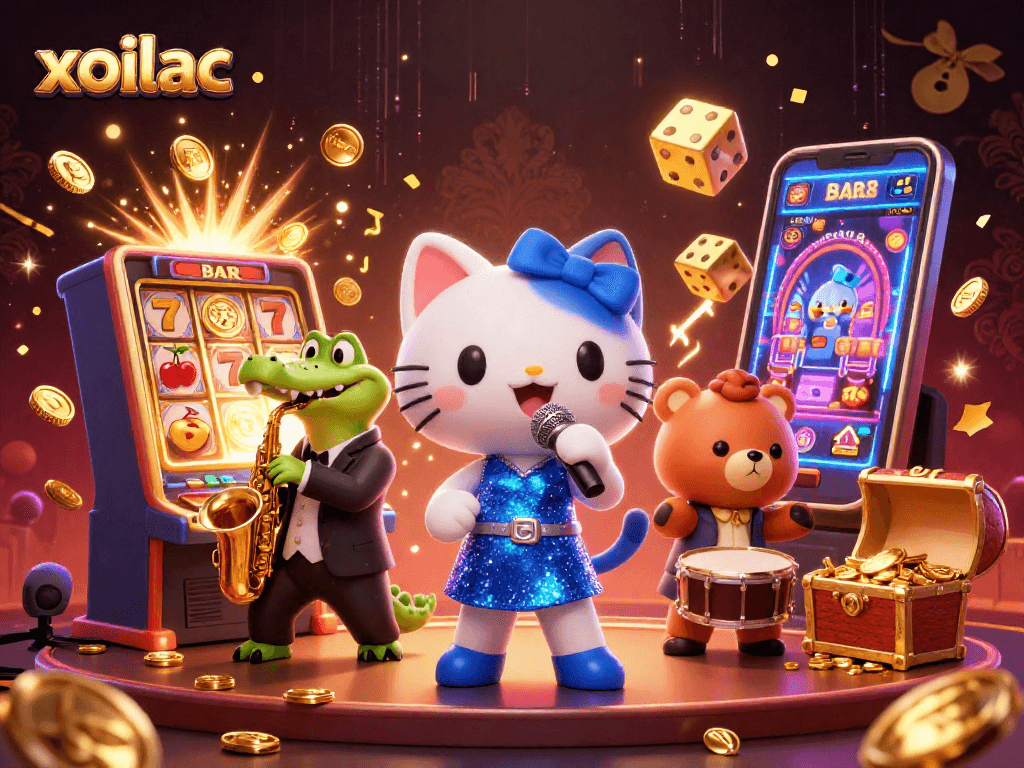 xoilac offers thrilling jackpot entertainment with vibrant casino characters and gaming elements