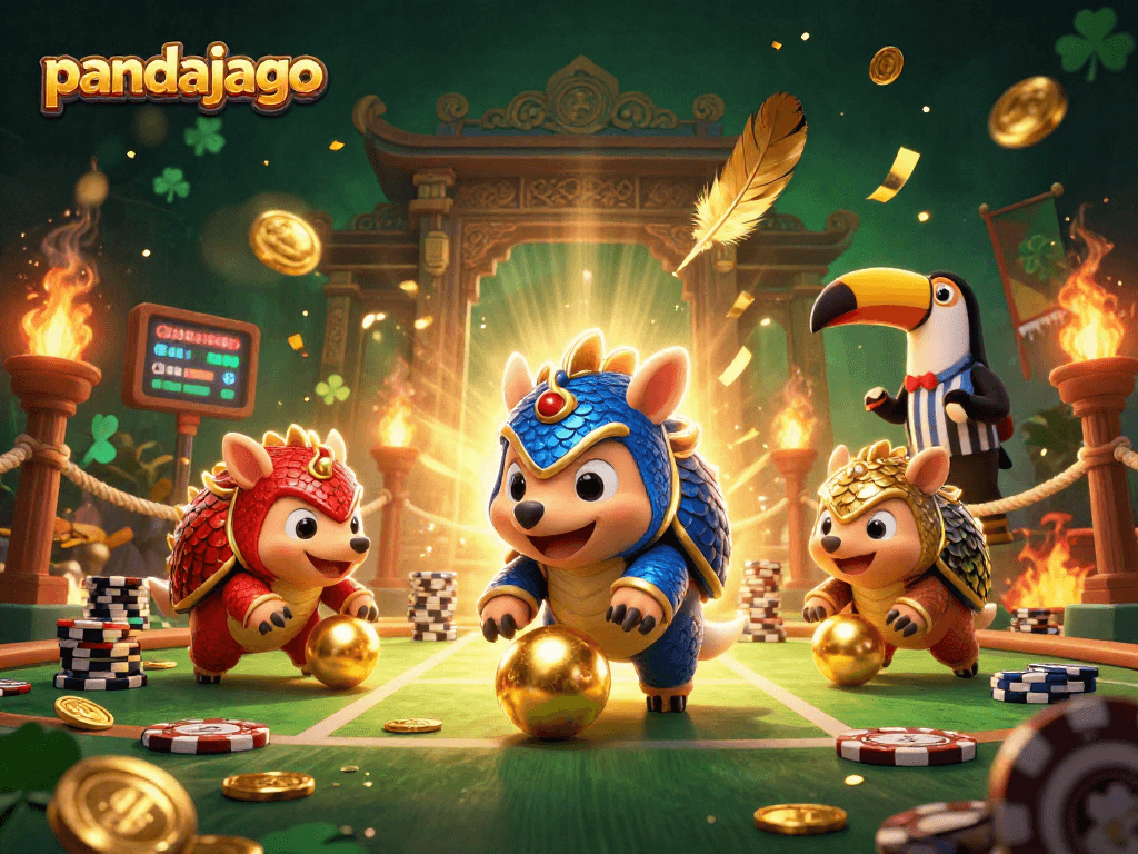 Permainan seru di pandajago, pangolin bertarung dan memainkan dadu dalam arena kasino.