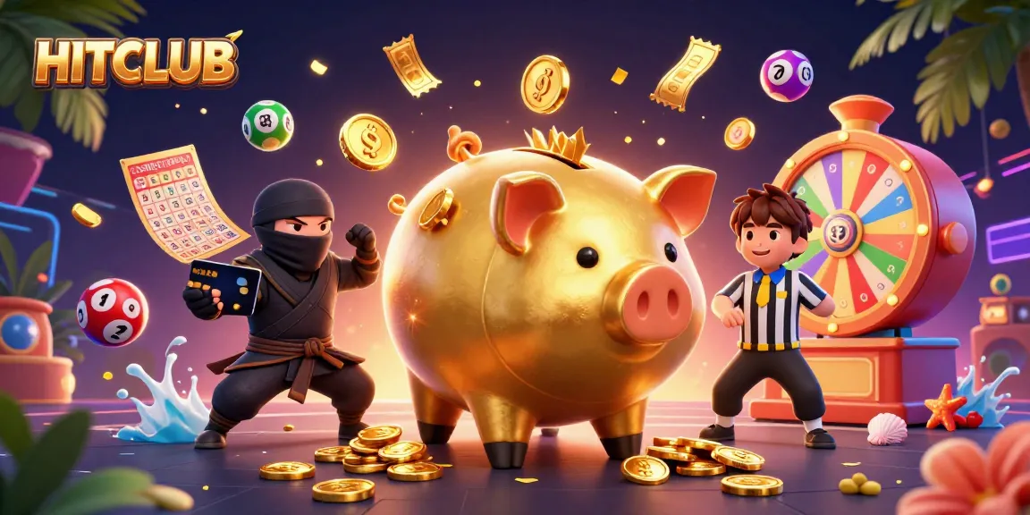 Engage with HITCLUB's vibrant gambling experience featuring dynamic character action in an exciting casino scene.