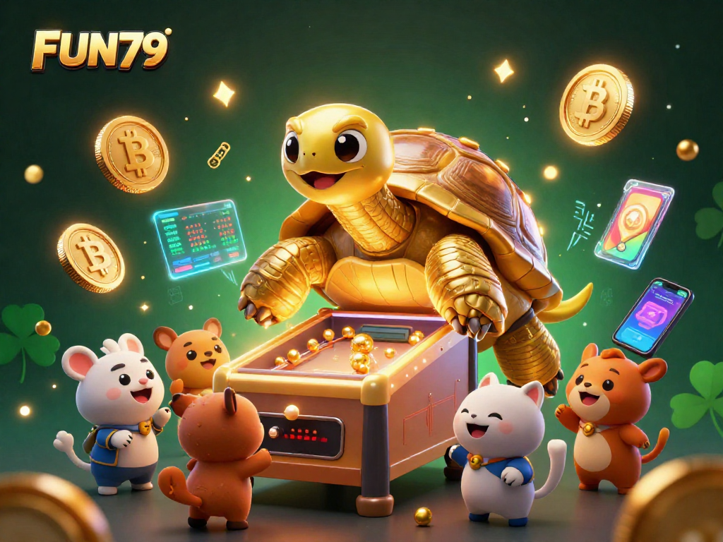 Play exciting games on FUN79's colossal pinball machine powered by cryptocurrency elements.