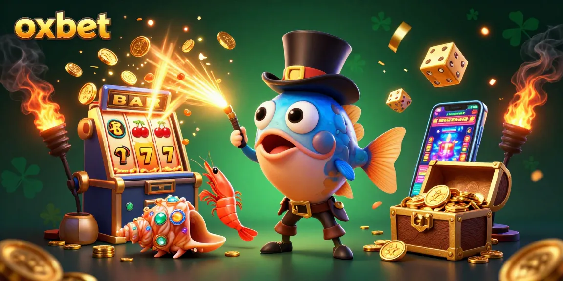 Experience exciting winnings at Oxbet with 3D cartoon characters and vibrant casino elements.