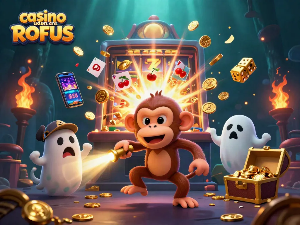 Experience thrilling gameplay at casino uden om ROFUS with our captivating 3D illustration!