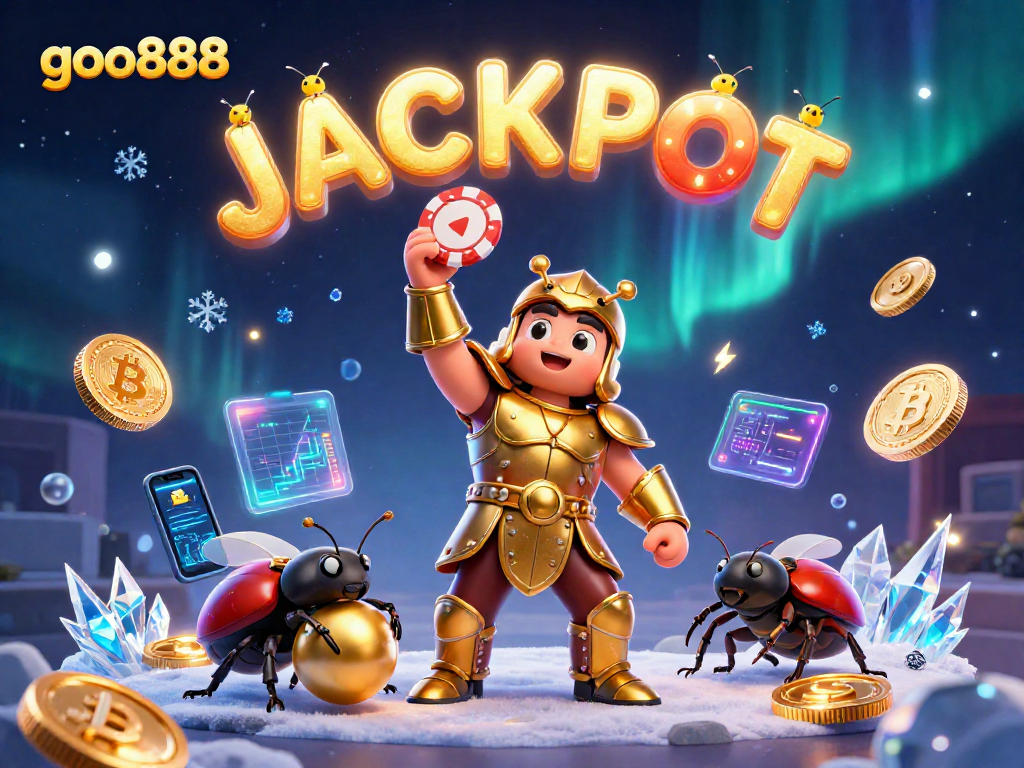 Experience the thrill of winning at goo888 with vibrant casino characters celebrating a jackpot.
