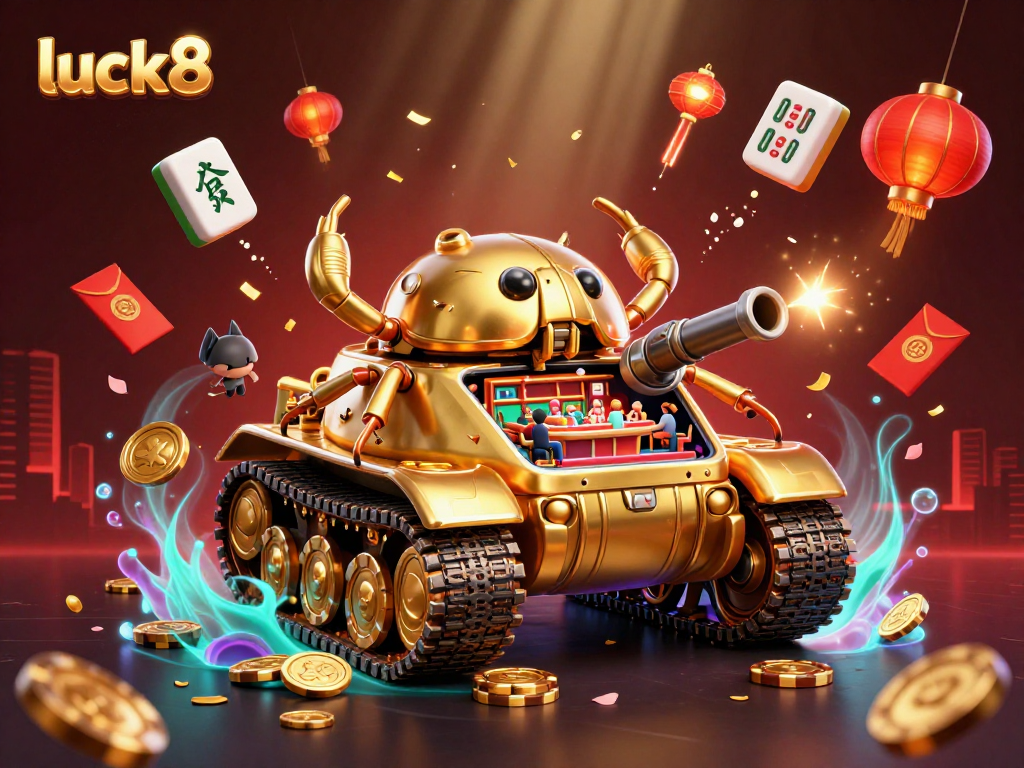Experience luck8's thrilling casino atmosphere inside a 3D golden beetle tank with dynamic scenes.