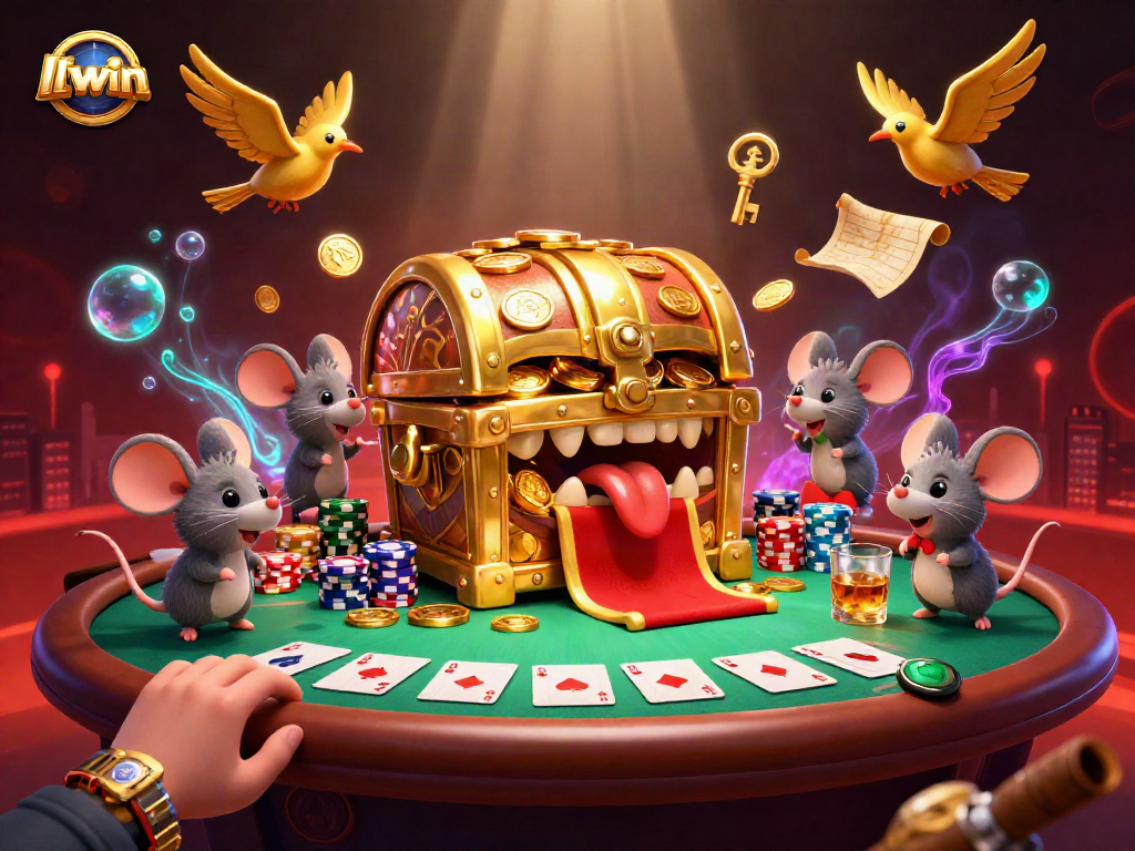 Experience the thrill of gaming with llwwin, showcasing energetic adventurer mice attracted to treasures.