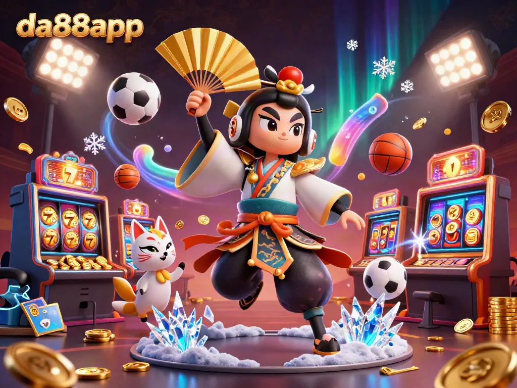 Join the excitement at da88app with dynamic casino characters celebrating jackpots and games.