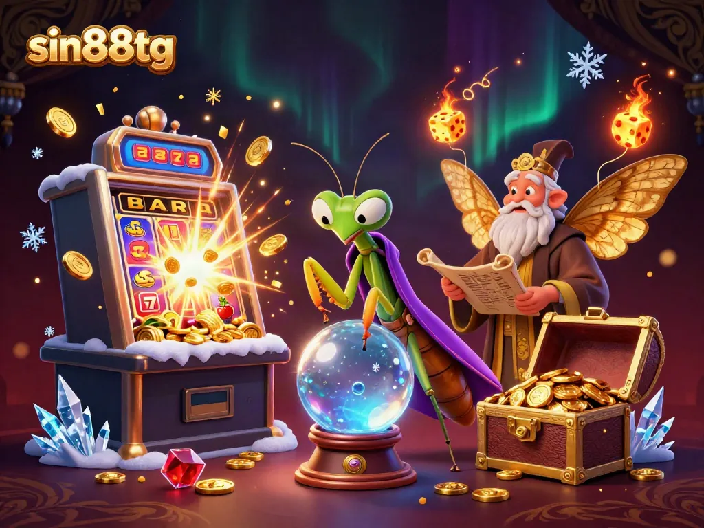 Experience the thrilling world of sin88tg with a magical scene featuring a fortune teller and captivating casino elements.