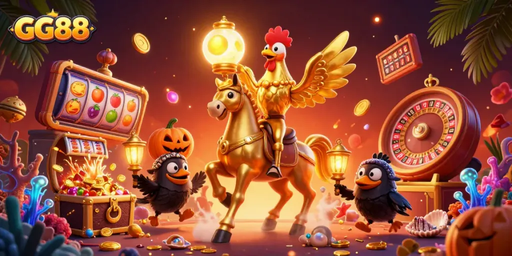 Win big at GG88 with thrilling casino adventures and vibrant golden characters