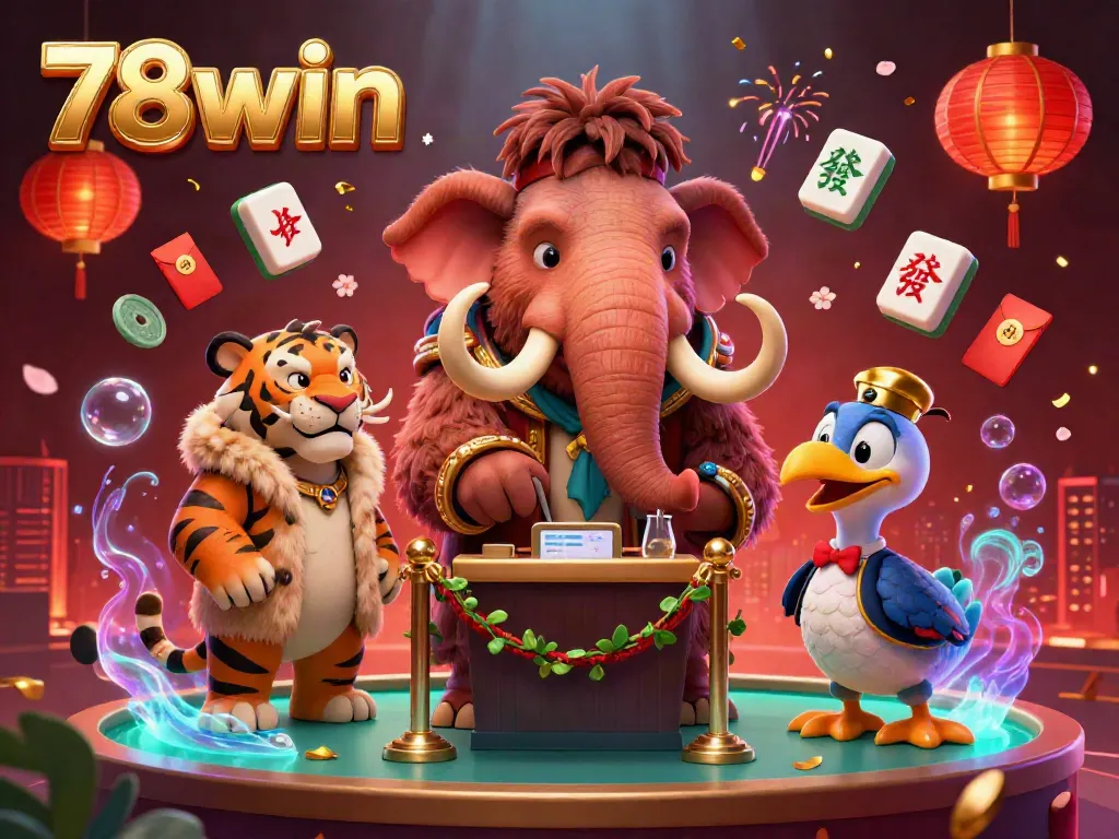 Experience the vibrant energy of the 78win online casino with dynamic characters and 3D gaming elements.