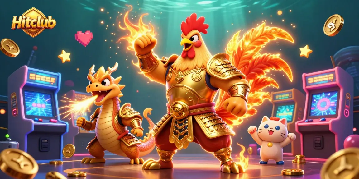 Experience thrilling gameplay at Hitclub with a vibrant 3D cartoon scene showcasing dynamic characters and casino elements.