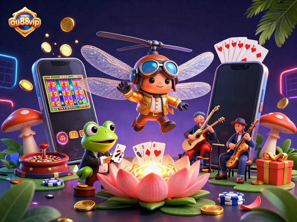 Experience exhilarating games at au88vip with vibrant casino themes, dynamic characters, and sparkling visuals.