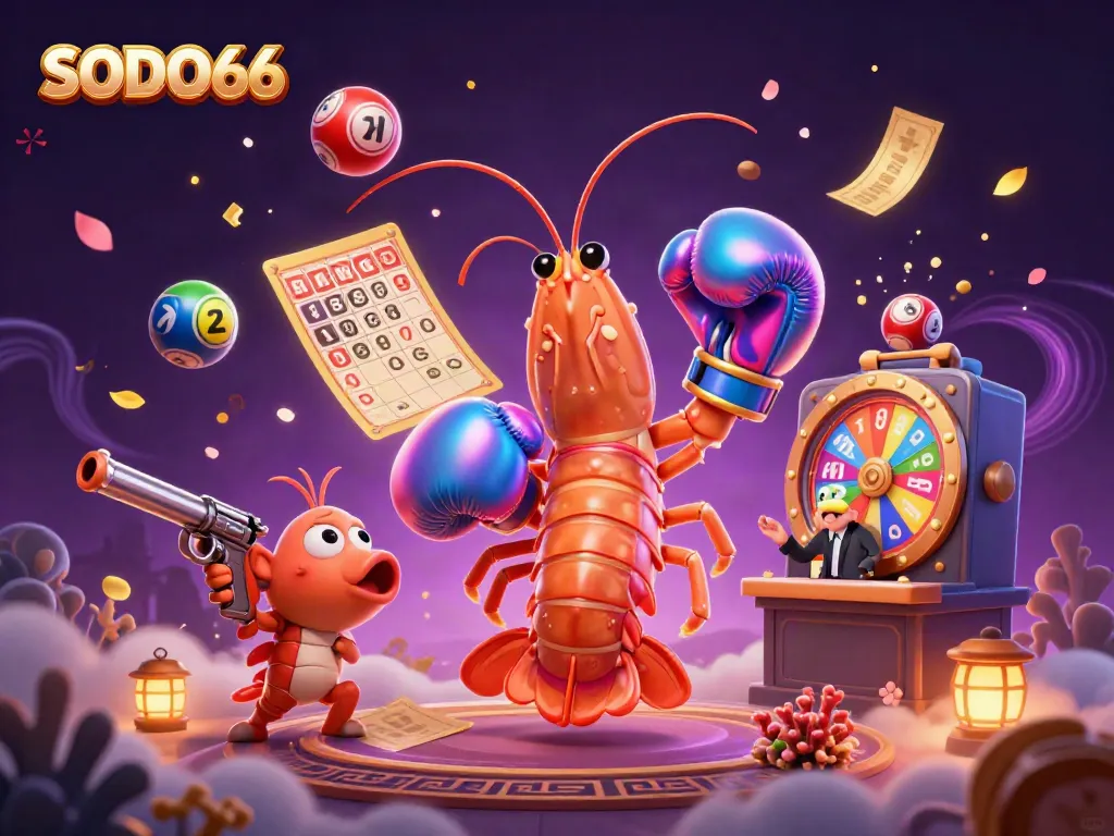Engage with SODO66's thrilling gaming atmosphere featuring vibrant lottery balls and dynamic gameplay.