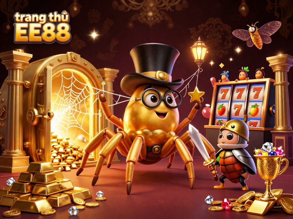 Experience the excitement of trang chủ EE88 with the giant golden tarantula leading a thrilling slot adventure.