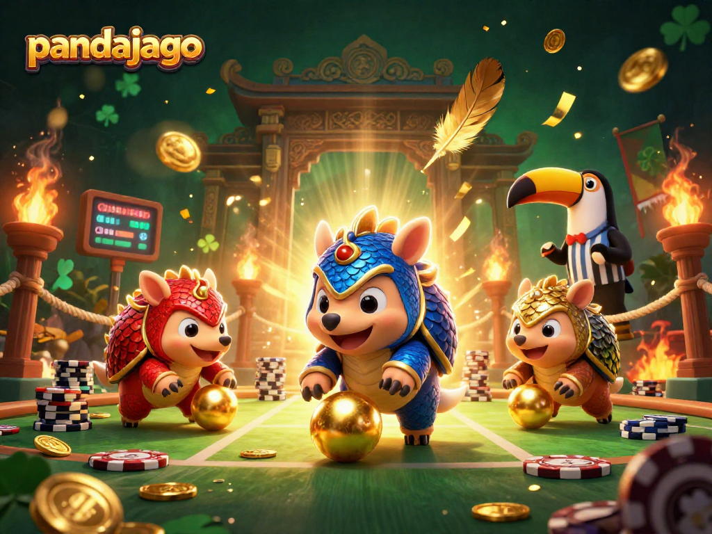 Permainan seru di pandajago, pangolin bertarung dan memainkan dadu dalam arena kasino.