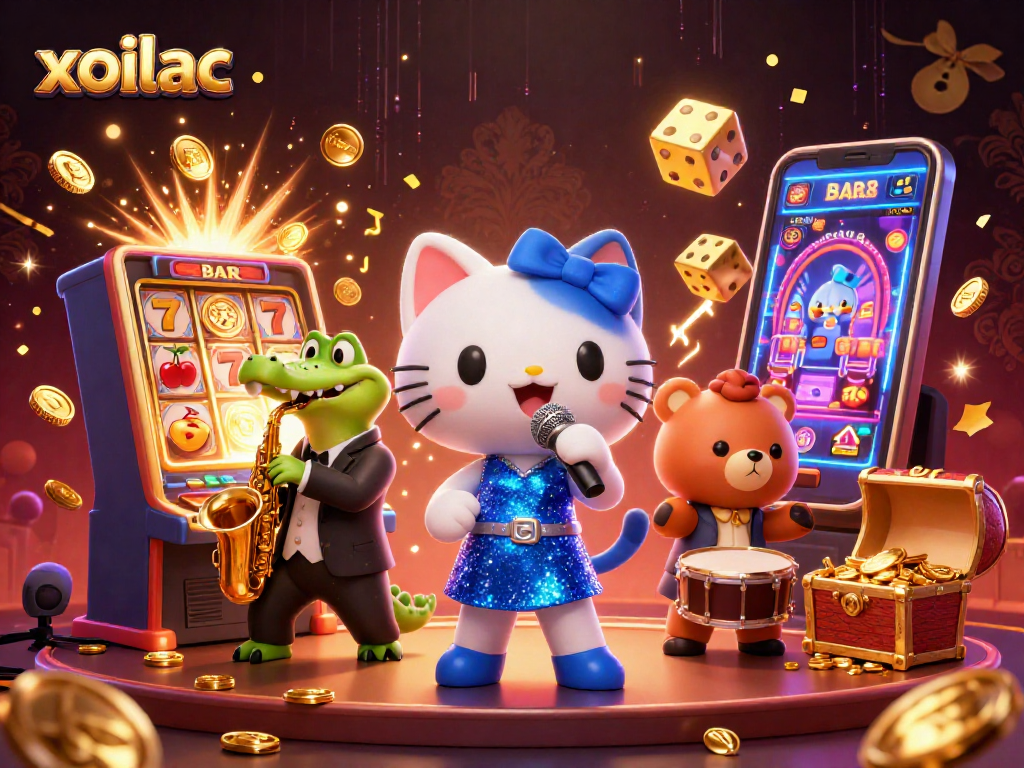 xoilac offers thrilling jackpot entertainment with vibrant casino characters and gaming elements