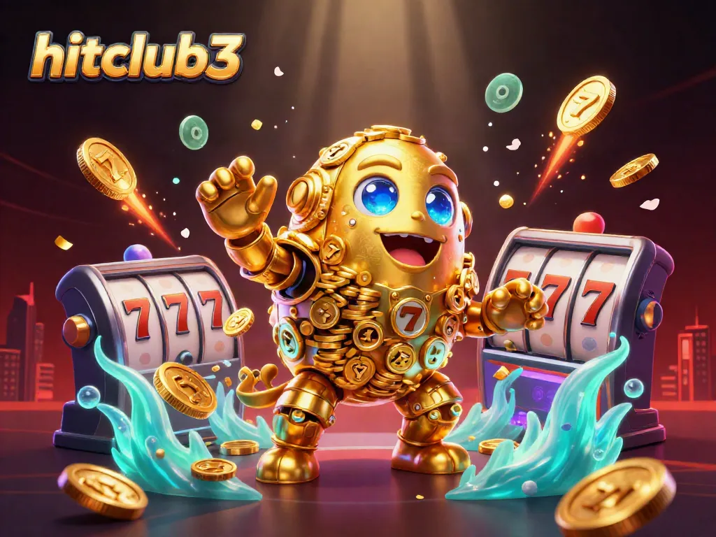Exciting gameplay scene showcasing hitclub3's golden golem symbolizing thrilling casino action with dynamic elements.
