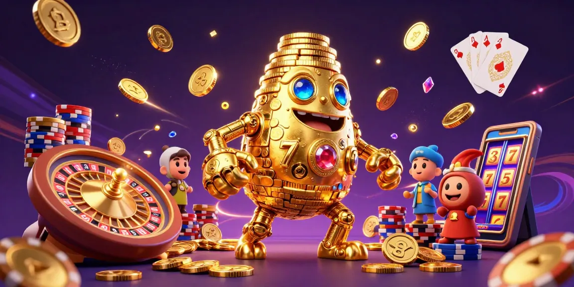 Experience thrilling gameplay with 8xbetttt featuring a golden golem amidst cascading coins and glowing gems.