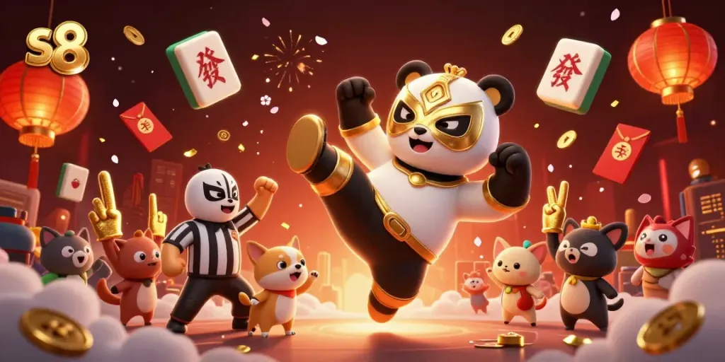 Engage with thrilling s8 online casino action featuring colorful characters and vibrant gambling elements.
