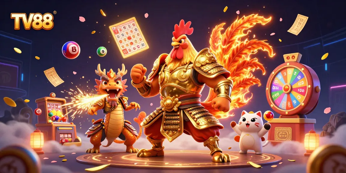 Engage with the exciting lottery experience at TV88 with dynamic scenes of gaming action.