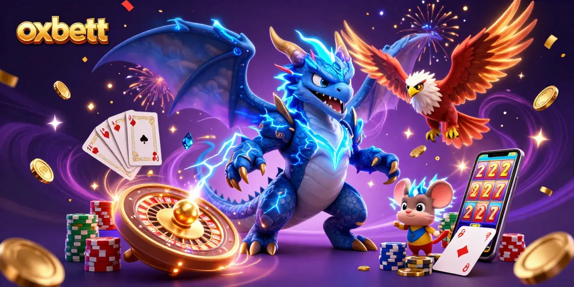Spin to win with oxbett's electrifying casino action featuring dynamic characters and vibrant game elements.