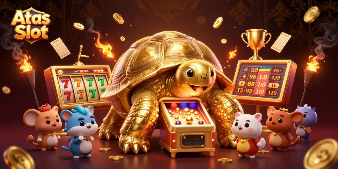 Spin the reels with exhilarating Atas Slot illustrations highlighting rich gaming elements.