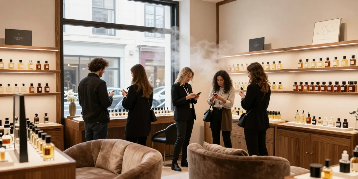 Ontdek unieke niche parfums in een sfeervolle winkelomgeving