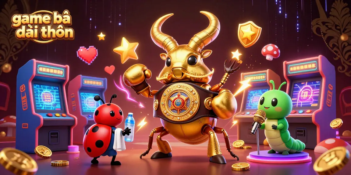 Engage in game bài đổi thưởng with vibrant arcade elements and dynamic 3D characters in a rich casino setting.