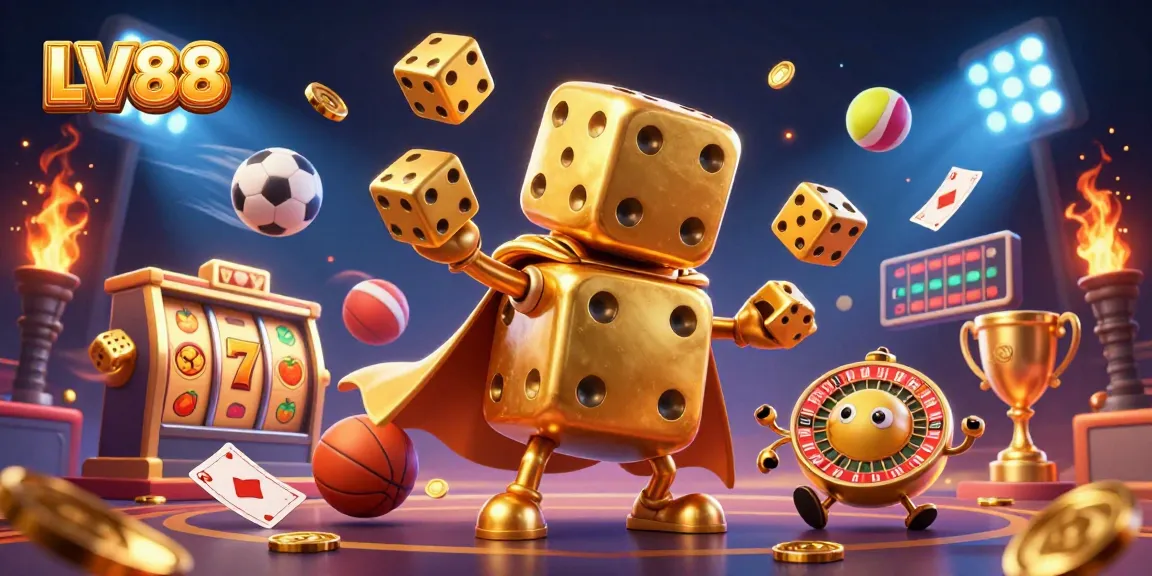 Win big at LV88 with vibrant gambling elements showcasing slot reels and exciting gameplay!