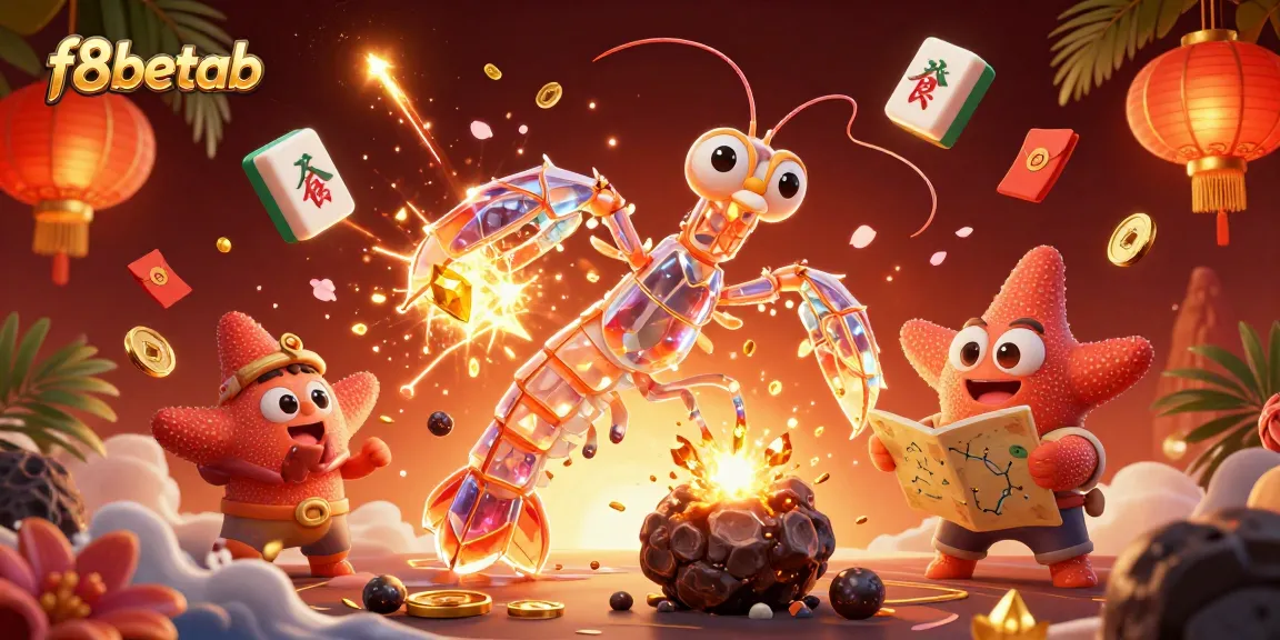 Experience thrilling excitement at f8betab with a vibrant 3D scene of gaming characters.