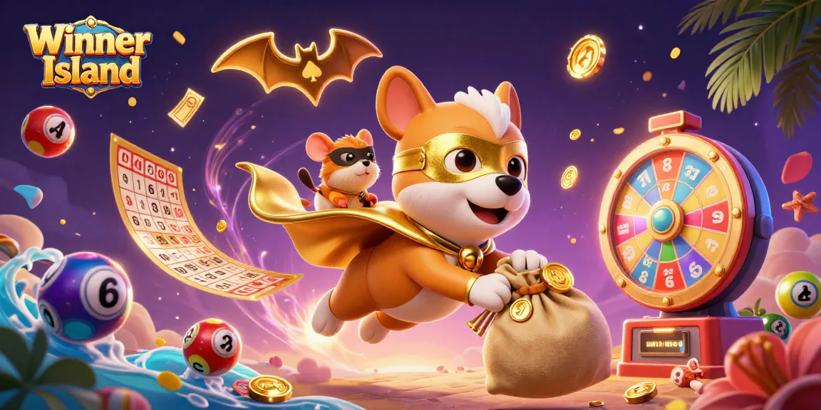 Experience thrilling gameplay at Winner Island casino with colorful game elements and a vibrant atmosphere.