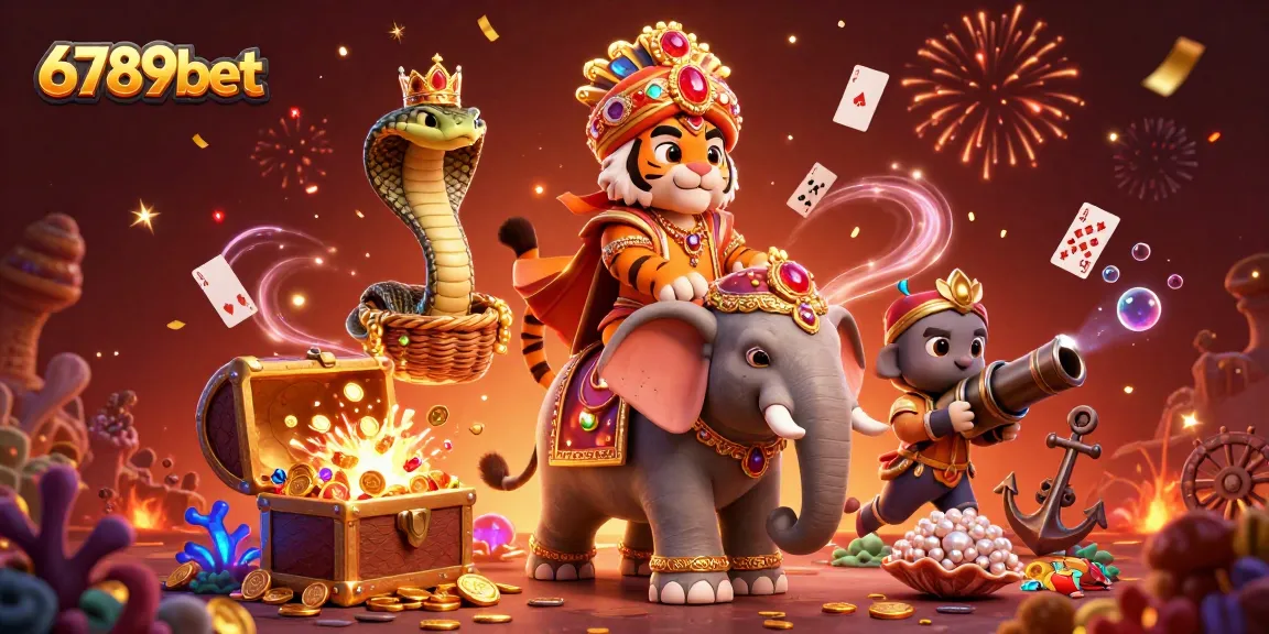 Play casino games and win with 6789bet's vibrant 3D illustration featuring immersive elements.