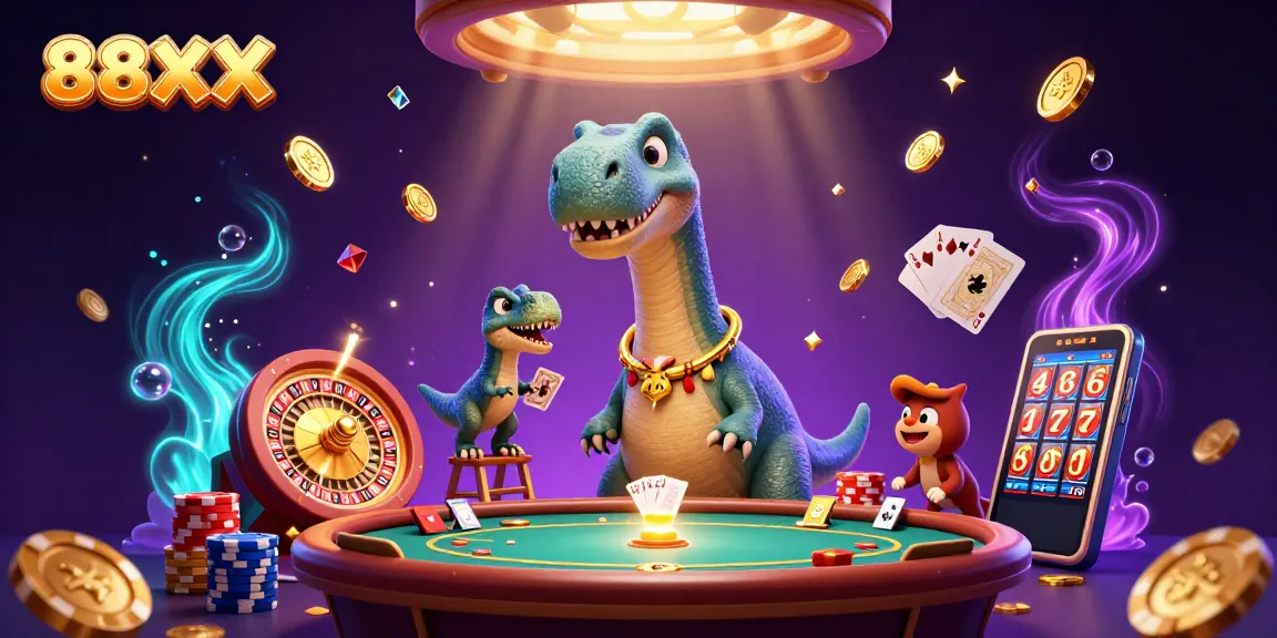 Experience thrilling gameplay at 88XX with vibrant casino elements and engaging characters.