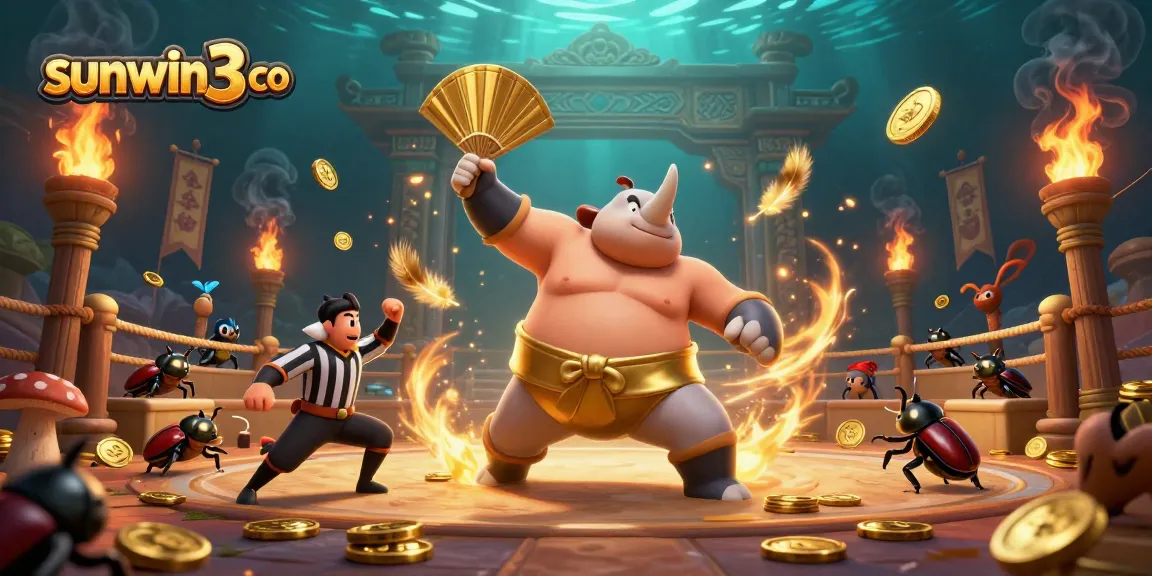 Engage with sunwin3 co in a thrilling online casino experience, filled with golden coins and vibrant gaming elements.