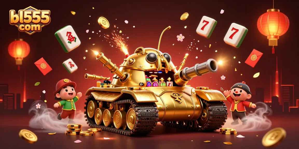 Experience the excitement at bl555 com with vibrant casino elements and a dynamic golden beetle tank.