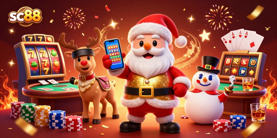 Experience the thrill of winning at sc88 with vibrant casino games and festive characters.