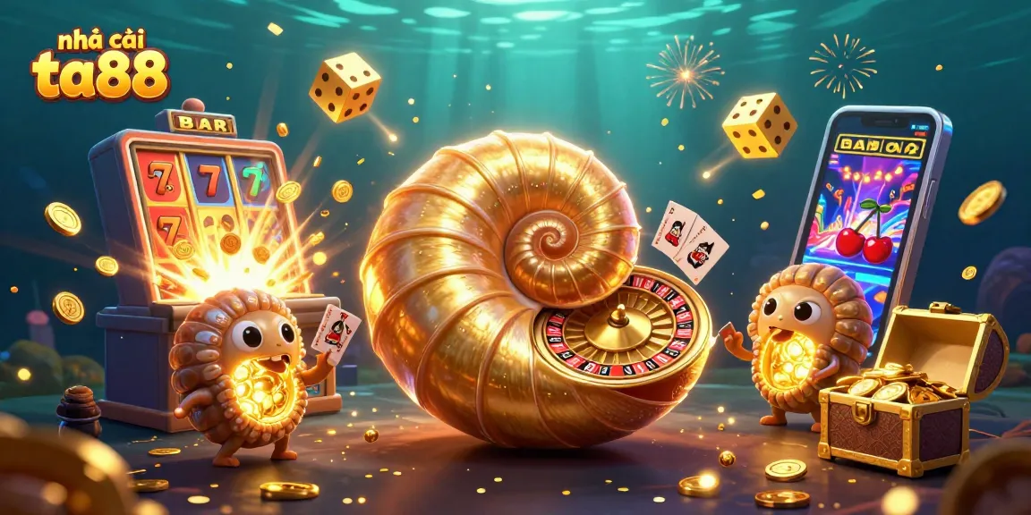 Experience thrills at nhà cái ta88 with a vibrant 3D casino scene showcasing exciting games and jackpot excitement.