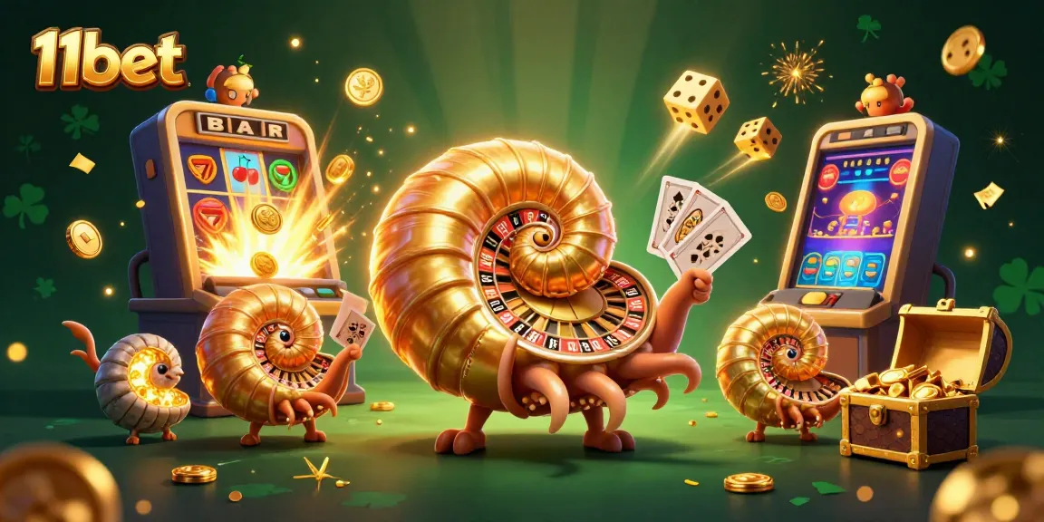 Engage with 11bet’s dynamic slots experience featuring a giant nautilus and jackpot elements.
