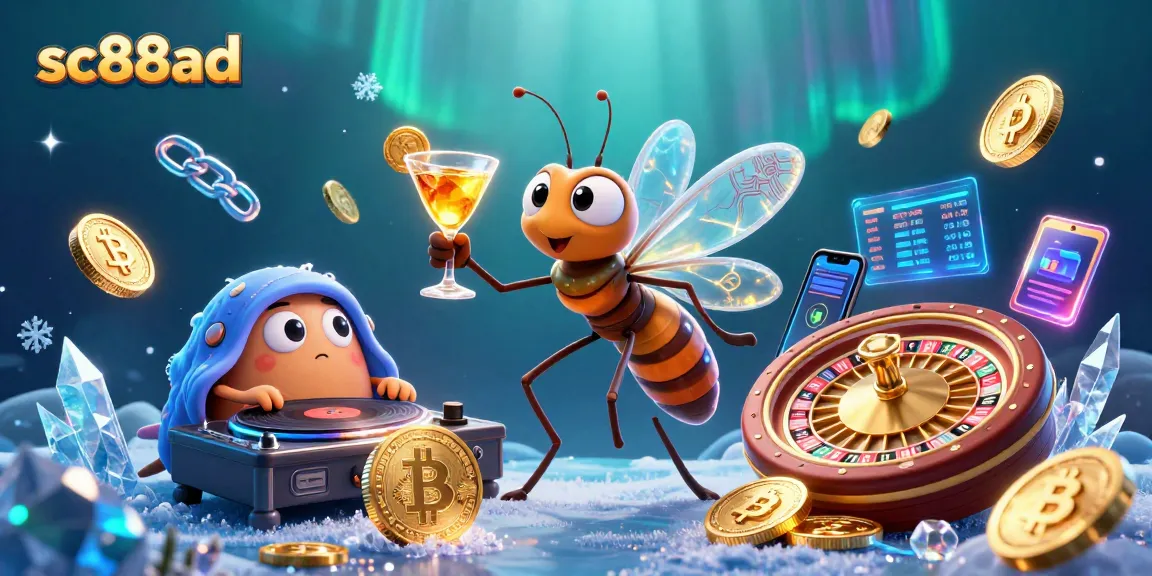 Experience sc88ad with a vibrant casino scene featuring crypto icons and immersive game elements.
