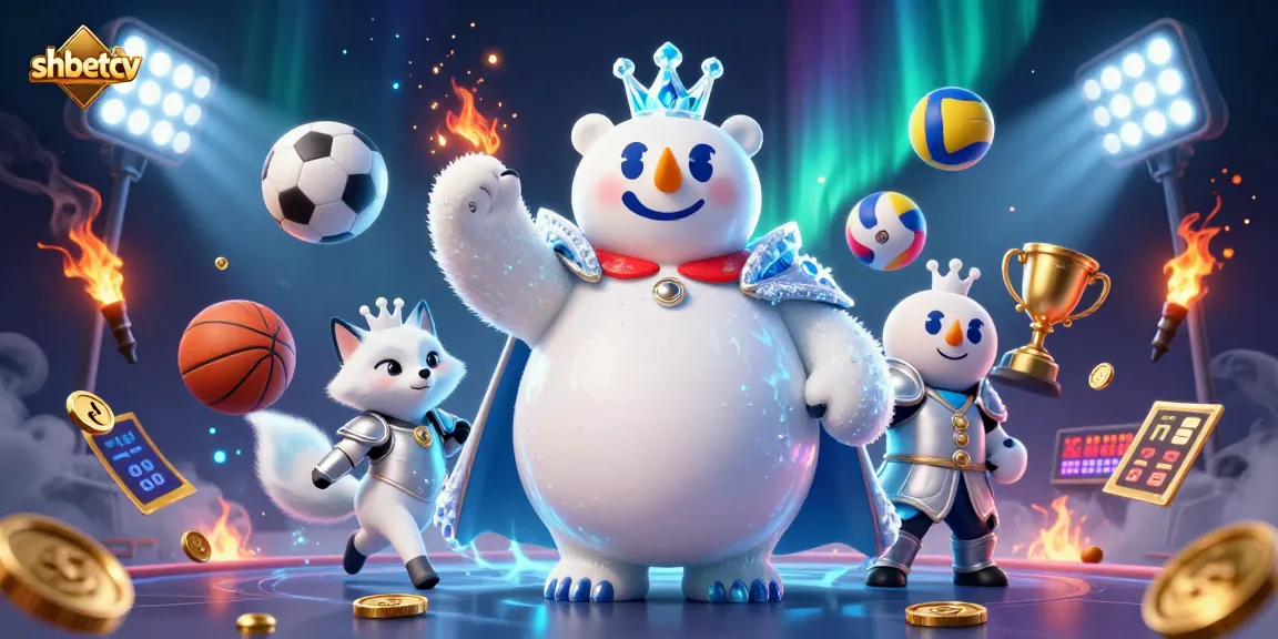 Win big at shbetcv with animated sports betting adventure showcasing a king polar bear and snow fox!
