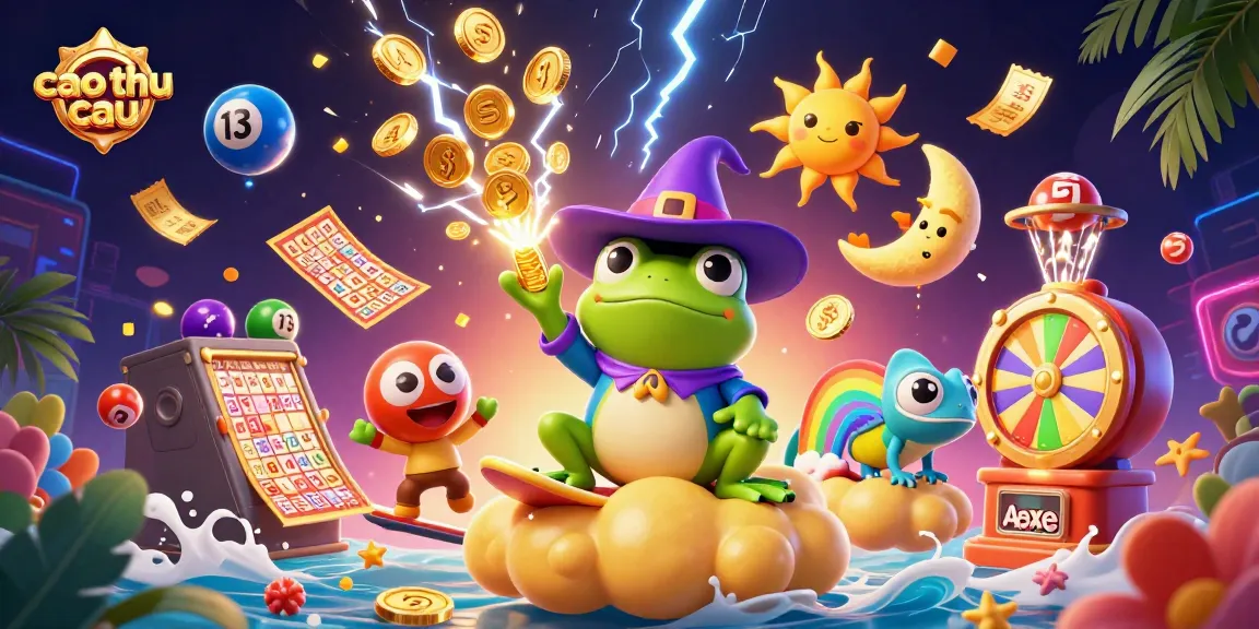 Experience the excitement of cao thu soi cau with vibrant lottery elements and animated characters.
